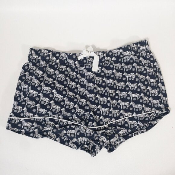 J. Crew Zebra Print Short Sleeve Button-Up Pajama Set SZ M - Picture 3 of 10
